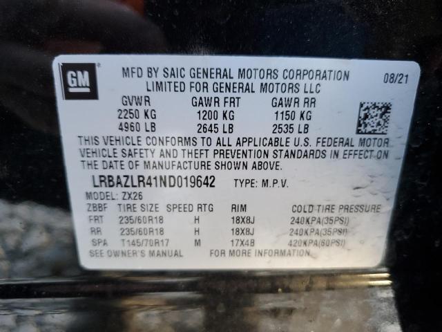 LRBAZLR41ND019642 Buick Envision Preferred