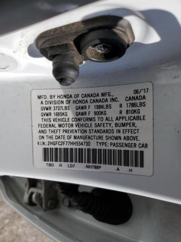 2HGFC2F77HH554730 Honda CIVIC EX