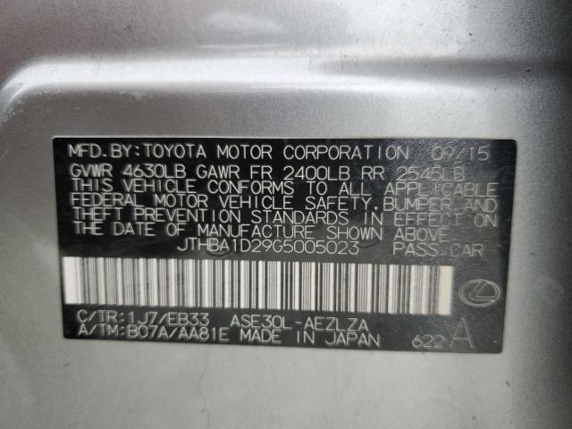 JTHBA1D29G5005023 Lexus IS 200T