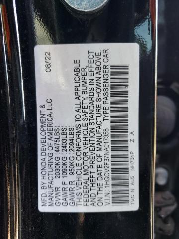 1HGCV2F37NA017358 Honda Accord Sport