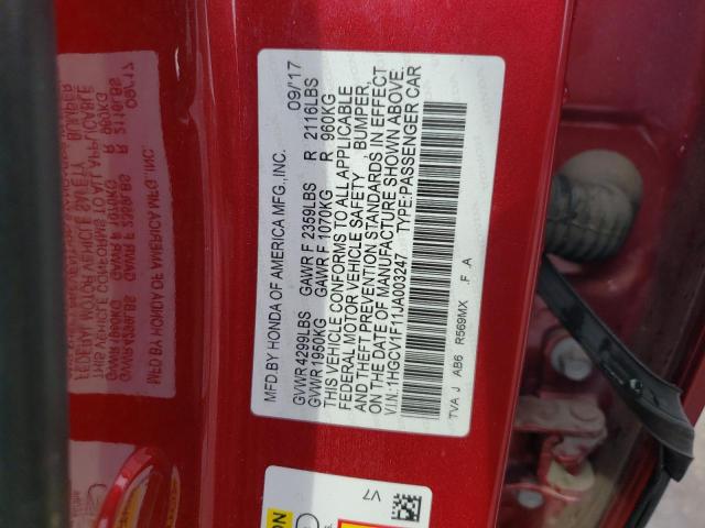 1HGCV1F11JA003247 Honda ACCORD LX