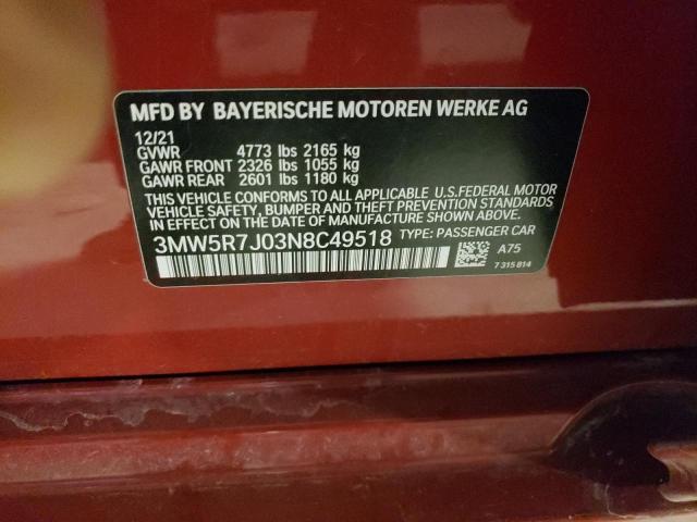 3MW5R7J03N8C49518 BMW 330XI
