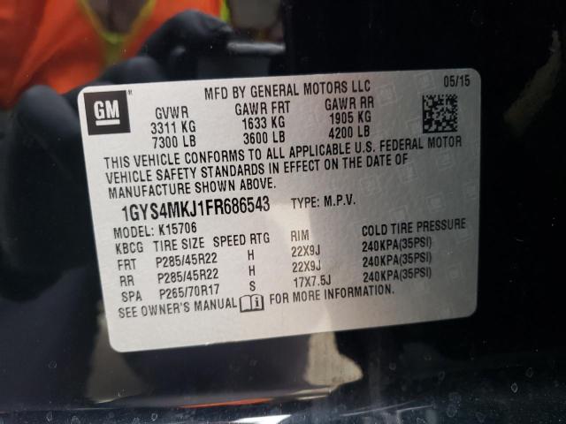 1GYS4MKJ1FR686543 Cadillac Escalade Luxury