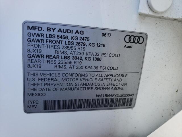 WA1BNAFY5J2023948 Audi Q5 Premium Plus