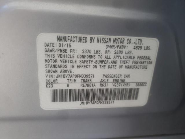 JN1BV7AP0FM339571 Infiniti Q50 BASE