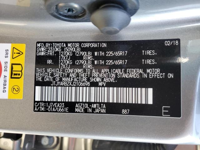 JTJYARBZXJ2106698 Lexus Nx 300 Base