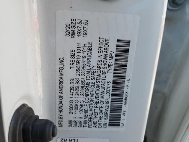 5J6RW2H97LL007075 Honda Cr-v Touring