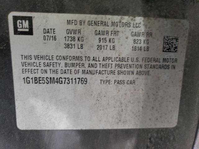1G1BE5SM4G7311769 Chevrolet CRUZE LT
