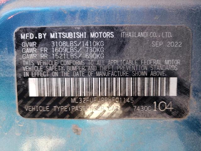 ML32FUFJ9PHF01145 Mitsubishi Mirage G4 Es