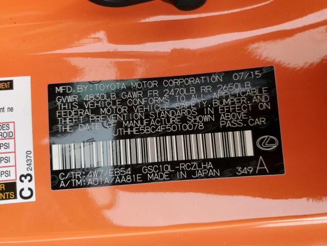JTHHE5BC4F5010078 Lexus RC 350