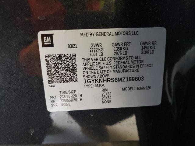1GYKNHRS6MZ189603 Cadillac Xt5 Sport