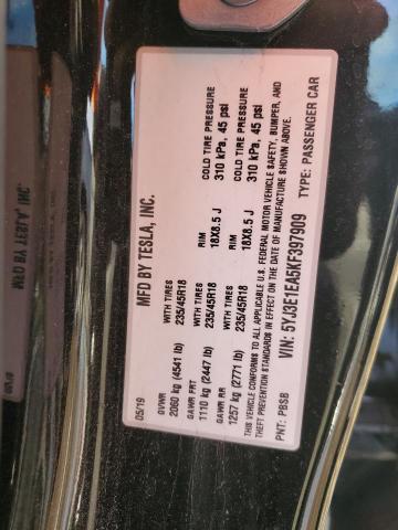 5YJ3E1EA5KF397909 Tesla MODEL 3