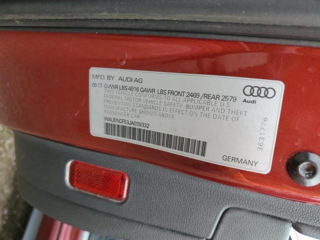 WAUENCF53JA039332 Audi A5 Premium Plus S-line