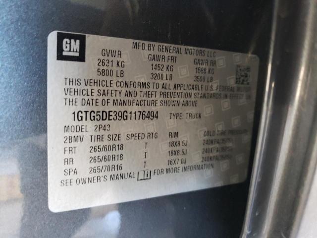 1GTG5DE39G1176494 GMC CANYON SLT
