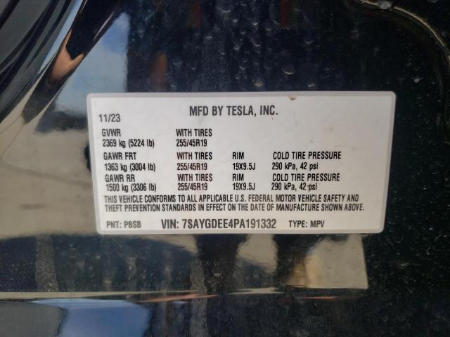 7SAYGDEE4PA191332 Tesla Model Y