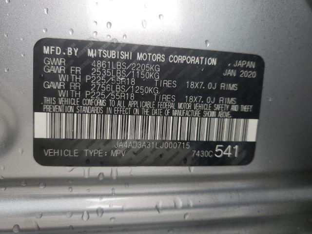 JA4AD3A31LJ000715 Mitsubishi Outlander Se