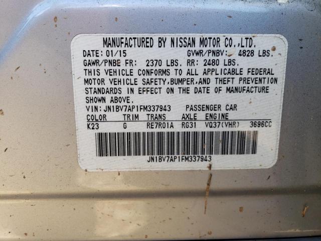 JN1BV7AP1FM337943 Infiniti Q50 BASE