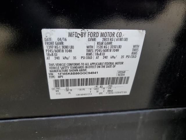 1FM5K8B86GGC94941 Ford EXPLORER