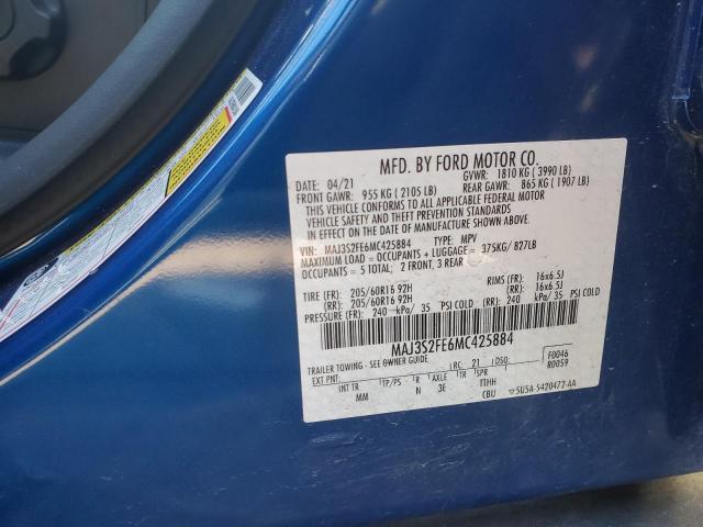 MAJ3S2FE6MC425884 Ford ECOSPORT S