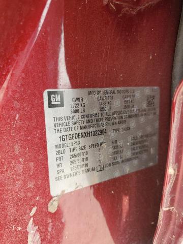 1GTG6DENXH1322904 GMC CANYON SLT