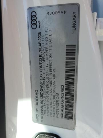 WAUAUGFFXH1037802 Audi A3 PREMIUM