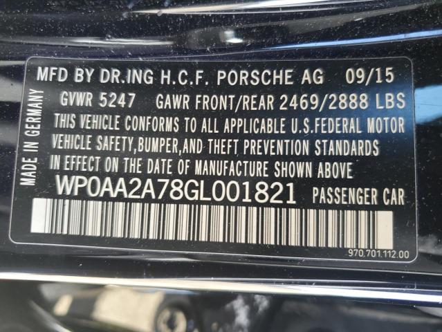 WP0AA2A78GL001821 Porsche PANAMERA 2