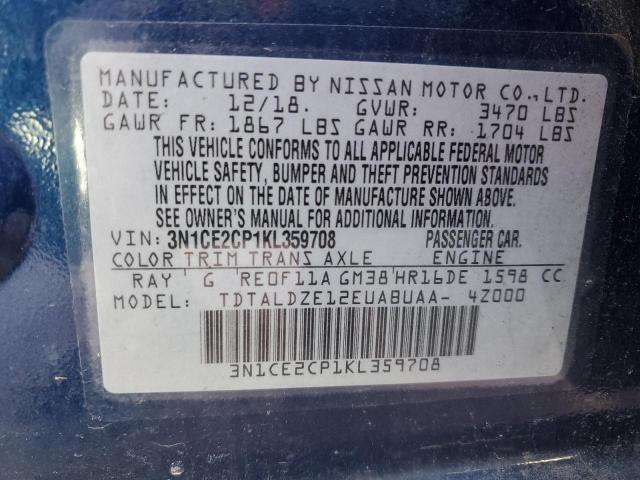 3N1CE2CP1KL359708 Nissan Versa Note S