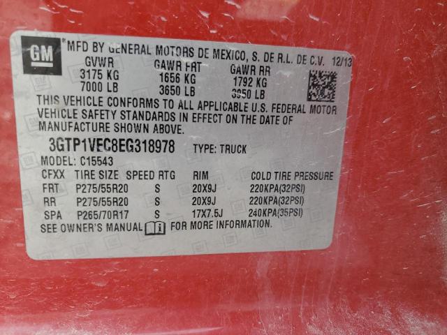 3GTP1VEC8EG318978 GMC Sierra C1500 Slt