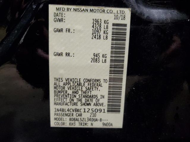 1N4BL4CV8KC125091 Nissan ALTIMA SR