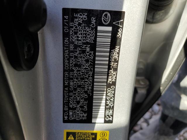 JTHKD5BH4E2177464 Lexus CT 200