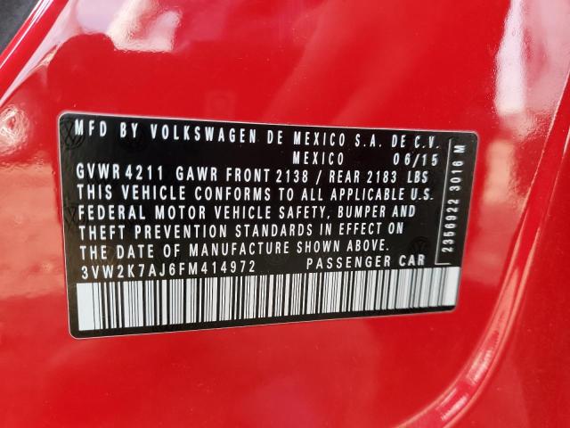 3VW2K7AJ6FM414972 Volkswagen JETTA BASE
