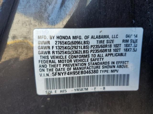 5FNYF4H95EB046380 Honda Pilot Touring