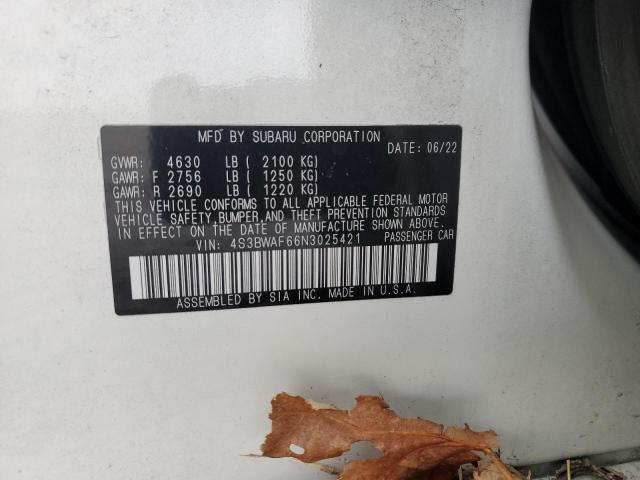 4S3BWAF66N3025421 Subaru Legacy Premium