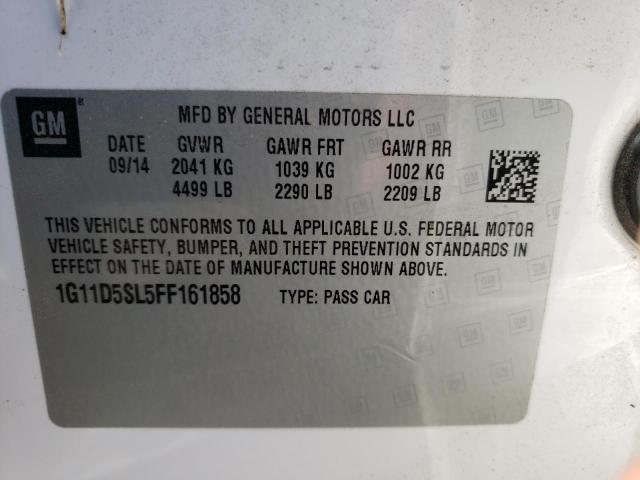 1G11D5SL5FF161858 Chevrolet MALIBU 2LT