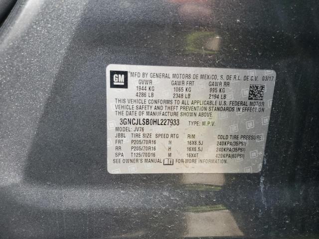 3GNCJLSB0HL227933 Chevrolet TRAX 1LT