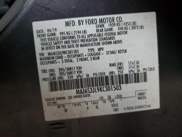 MAJ6S3JL9KC301503 Ford Ecosport Ses