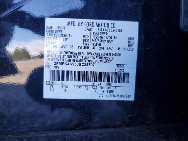 2FMPK4K95JBC23707 Ford Edge Titanium
