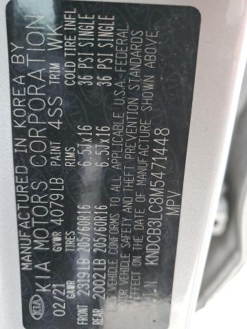 KNDCB3LC8M5471448 KIA NIRO LX