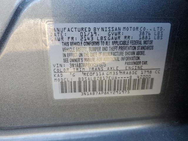 3N1AB7AP8KY291975 Nissan SENTRA S
