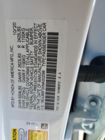 19UUB6F5XMA002096 Acura Tlx Tech A