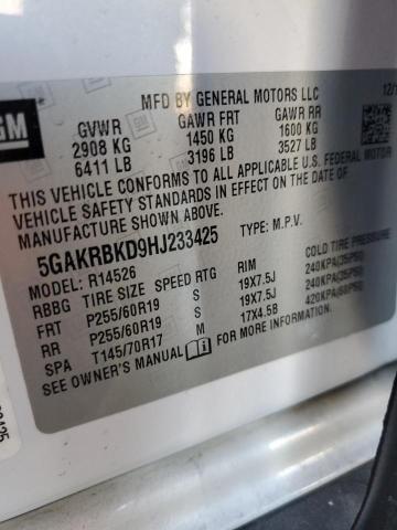 5GAKRBKD9HJ233425 Buick Enclave