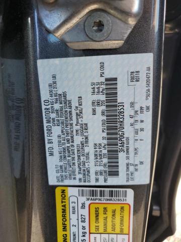 3FA6P0G70HR328531 Ford FUSION S