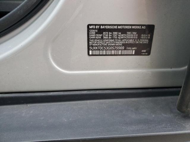 5UXKT0C53G0S75569 BMW X5 Xdr40e
