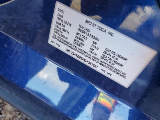 7SAYGDEFXPF881243 Tesla Model Y