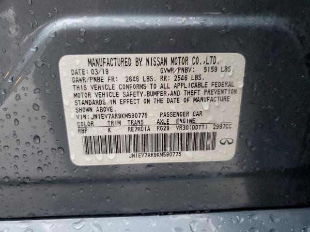 JN1EV7AR9KM590775 Infiniti Q50 LUXE