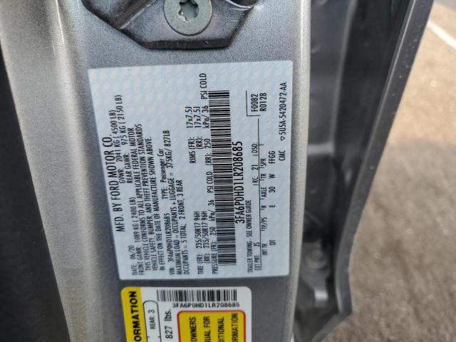 3FA6P0HD1LR208685 Ford FUSION SE