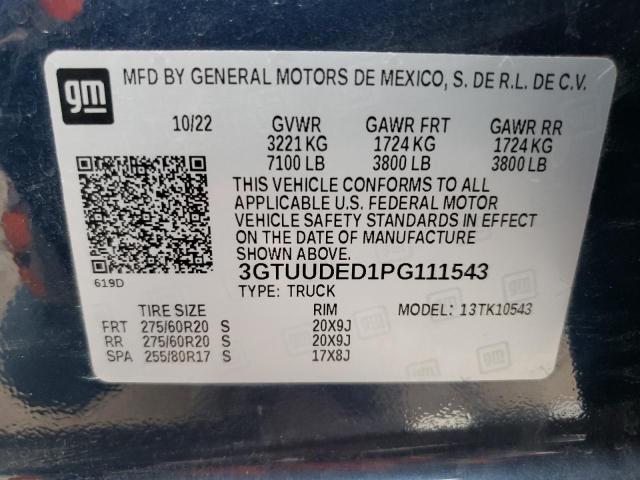 3GTUUDED1PG111543 GMC Sierra K1500 Slt