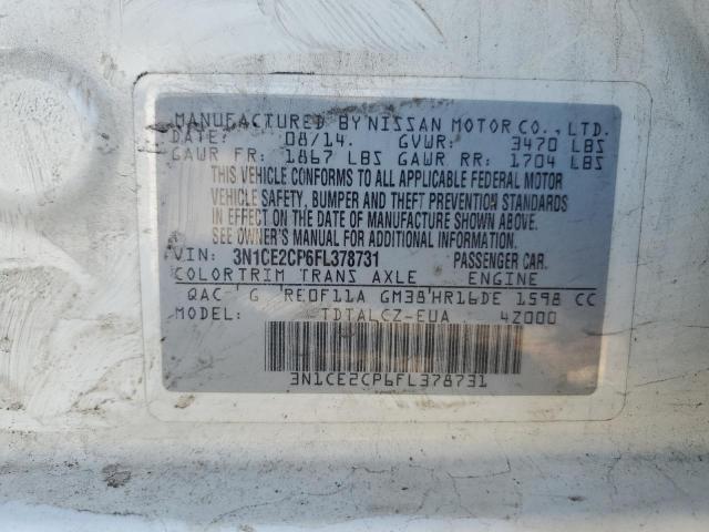 3N1CE2CP6FL378731 Nissan Versa Note S