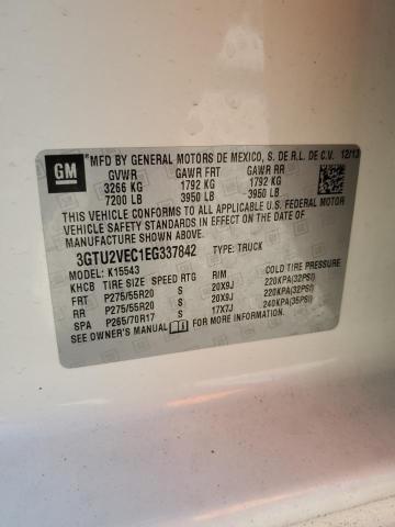 3GTU2VEC1EG337842 GMC Sierra K1500 Slt