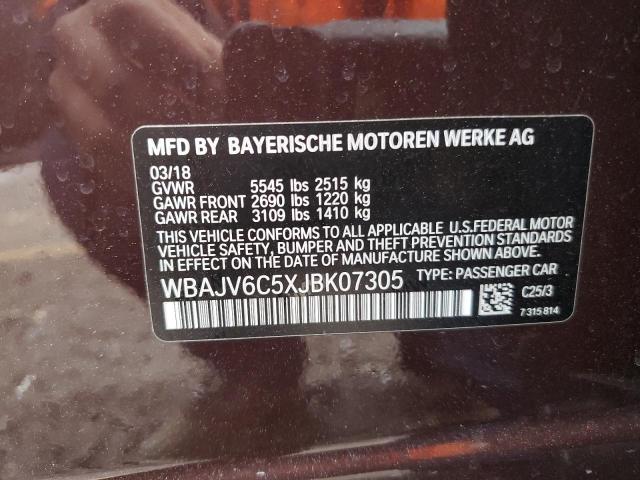 WBAJV6C5XJBK07305 BMW 640 Xigt